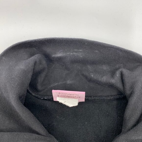 Patricia Field Black Silver Barbie Glitter Zip-Up Sweatshirt | Size M - Picture 3 of 9